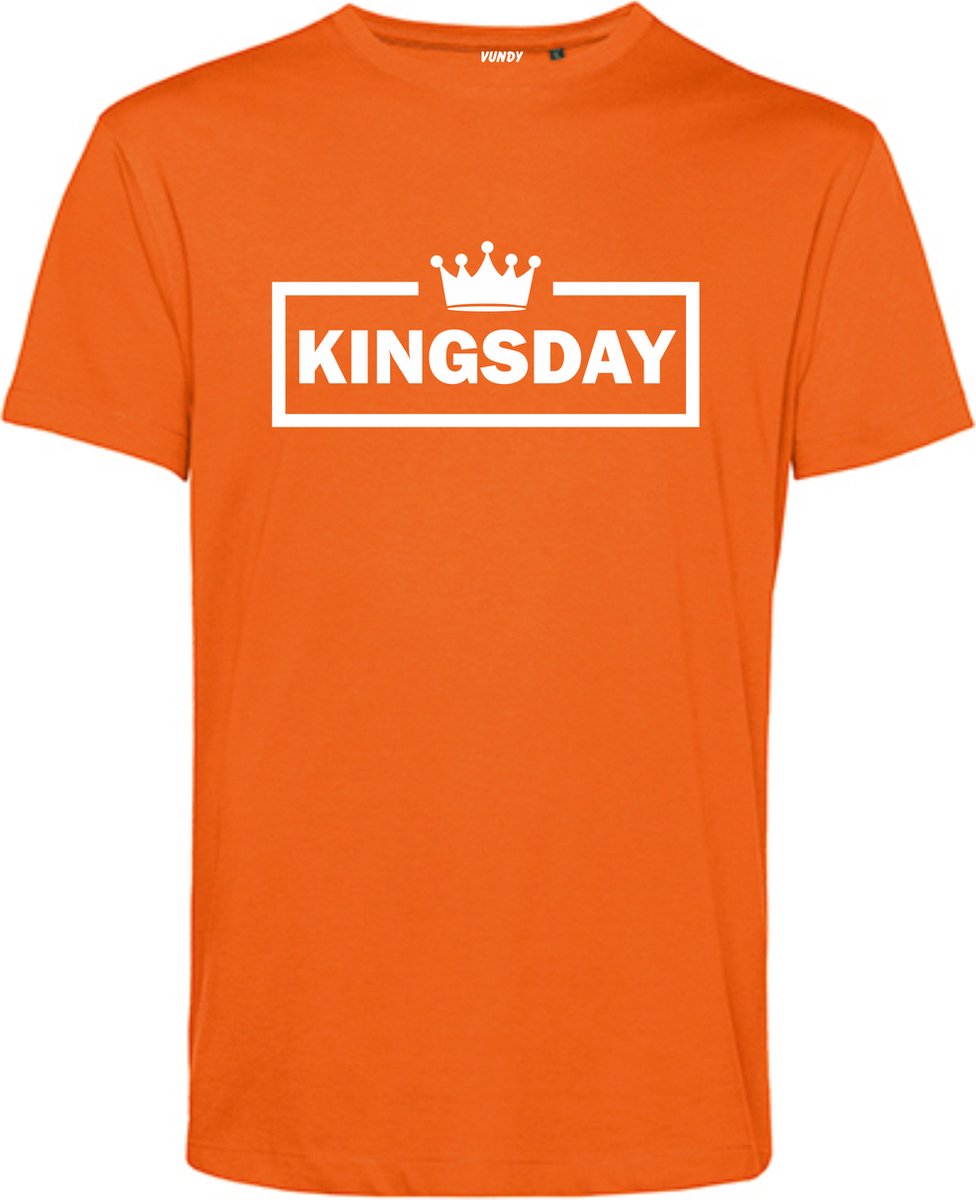 T-shirt Kingsday Blok | Koningsdag kleding | oranje shirt | Oranje | maat S